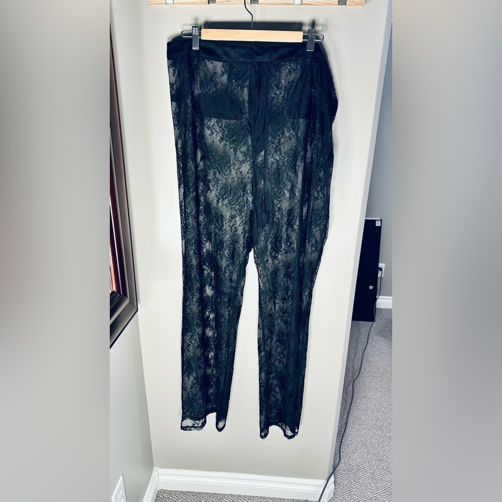Victoria's Secret Black Lace Pants